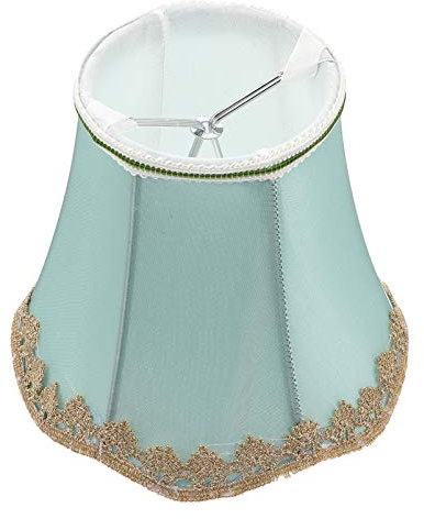OSALADI Vintage Lampenschirm Stoff Royal Bell Form Lampenschirm Ersatz Dekorative Lampe Zubehör für Tischlampe Stehlampe Wandleuchte Grün