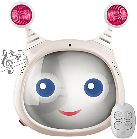Oly Active Baby Miroir de voiture pour bébé – Incassable face à l'arrière pour divertir et apaiser la visibilité du bébé – 25.4x29.7x7.8 cm – Rétroviseur réglable avec télécommande par Benbat – Beige