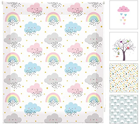 Blindecor Digital Infantil | Estor Enrollable Translúcido con Estampado Impresión Digital | Modelo Rainbow | 150 x 180 cm (ancho por alto) Tamaño de la Tela 147 x 175 cm | Estores para Ventanas