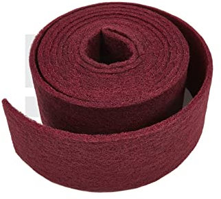 INDASA Web Rolls Schleifvlies 10 Meter - Schleifpads - Schleifvliesrolle - 3 verschiedenen Körnungen - für Holz, Edelstahl, Kunststoff, Möbel, Geländer(Rot (P360 - P500))