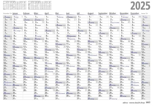 2025 ADINA Plakatkalender Wandkalender A2 60x42cm Lieferung: gefaltet