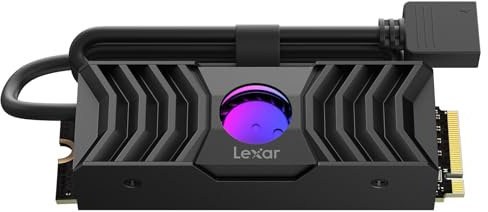 Lexar NM1090 med kraftfull kylfläns, 1 TB SSD, PCle Gen5x4 NVMe, M.2 2280, PCIe 5.0 SSD, upp till 11500 MB/s, högpresterande intern SSD-disk för spel, fotografering, videoredigering och design