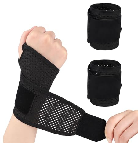 Protector de muñeca transpirable, elástico transpirable para muñecas, banda de muñeca deportiva, soporte de mano elástico, adecuado para todo tipo de deportes para mujeres, hombres, mano izquierda y