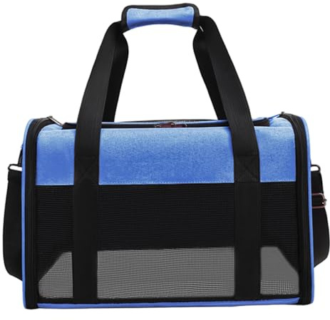 Transportín para Gatos con Lados Suaves, transportador Plegable para Mascotas, Aprobado por aerolínea, Caja Liviana para Mascotas para Viajes, Paseos en automóvil y visitas al veterinario/11x1