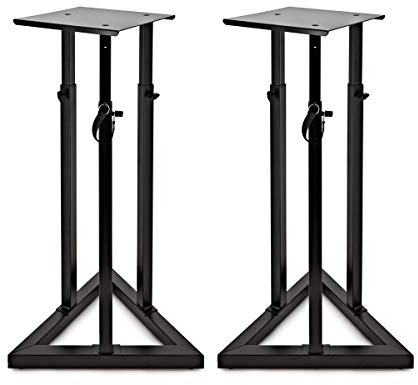 Adjustable Height Studio Monitor Speaker Stands, Pair