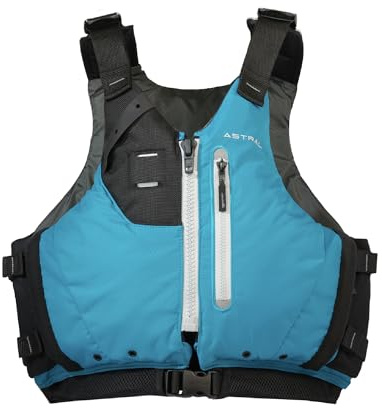 Astral Ceiba Life Jacket - USCG Type III PFD Adult Life Vest with BlueSign Approved Shell for Touring, Canoeing, Sailing, & Whitewater - Water Blue - Medium/Large