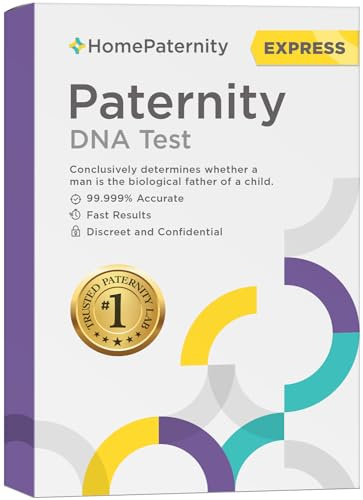 HomePaternity Express DNA Paternity Testing for Child and Father, Next-Day Results, Over 99.999% Confidence, All Fees Included, Includes Overnight Return Shipping to Lab