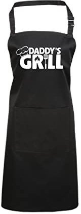 Grobe Jungs Daddys Tablier de barbecue, Noir (Premium), taille unique