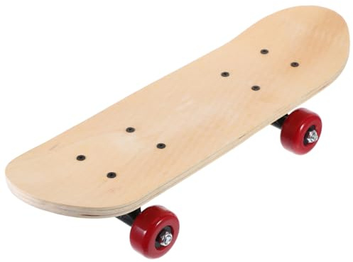 BESPORTBLE Giocattoli per bambini Skateboard personalizzato Skateboard fai da te a mano libera per principianti Deck Cruiser in legno completo Trucchi per adulti Skate Board Mini giocattoli per