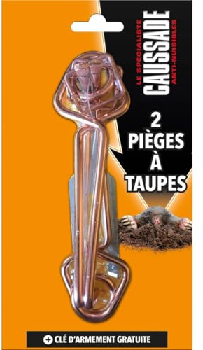 Caussade Trampas para Topos - Juego de 2 trampas, 2 tensores y Llave de armamento