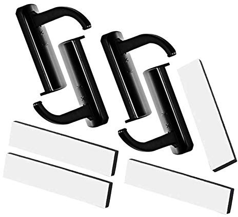 LIUJZZJ Soporte de Auriculares Gancho Adhesivo de Auriculares a Monitor de PC, 4 Paquetes, Negro