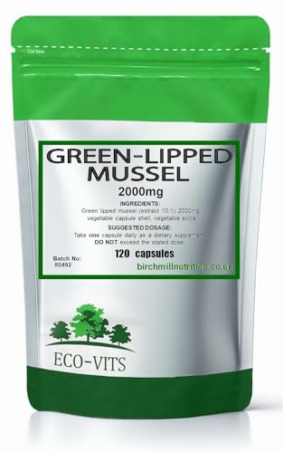 ECO-VITS Green LIPPED Mussel (2000MG) 365 CAPS. Recyclable Packaging. Sealed Pouch