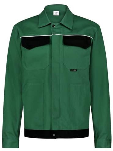 BWOLF ARES Veste de travail, 100 % coton, pour homme, avec ceinture à la taille, vert/noir, XL