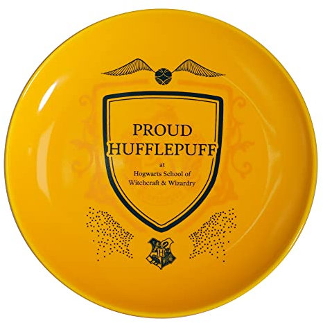 Harry Potter Hufflepuff Half Moon Bay Plate | Kids & Dinner Plates | Reusable, Dishwasher & Microwave Safe Party Decoration Gift for Women