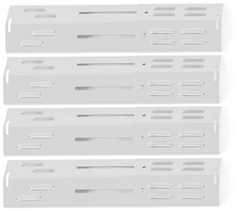 FIRXZYMZ Universal Edelstahl Brennerabdeckung Heizplatte 29 bis 43cm für die meisten Gasgrill,Charbroil, Landmann, Enders, Taino, Barbecook, Proficook, Hitzeschild Flavorizer Bars Ersatzteil