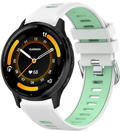 AK für Forerunner 255/Forerunner 265/Venu 2/Venu 3 Armband Herren Damen, 22mm Quick Release Silikon Sport Armband für Forerunner 255 Music/Forerunner 265 Music