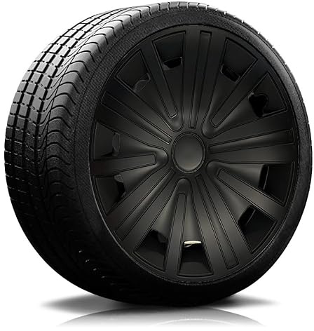 RADKAPPEN-Koenig 15 Zoll 15 RKK17 Black Line (Schwarz) Radkappen/Radzierblenden 4 Stück