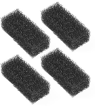 Pawfly 4 Pcs Replacement Filter Pads 11-40 L Internal Aquarium Filter, Fish Tank Filter Media Sponge, Black Bio Foam for Water Filtration