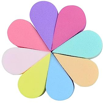 IMIKEYA 8Pièces Éponge Nettoyante Visage Forme de Pétale Éponges Colorées pour Maquillage et Soin Peau et Biologiques