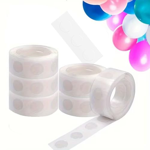 Arts & Crafts Tape 600 PCS Balloon Glue Dots, Removable Balloon Sticky Spots,Extra Strong Glue Dots Double Sided for Birthday Party Wedding Christmas Decorations and DIY Scrapbooking Craft (600PCS)