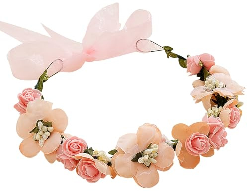 Noaxylic Diadema Flores, Corona Flowers Rosas Coronas de Flores, Tocados de Pelo Novia, Corona de Rosas, Guirnalda de Flowers Artificiales para el Cabello, para Mujer, Niña, Festival, Cumpleaños, Boda