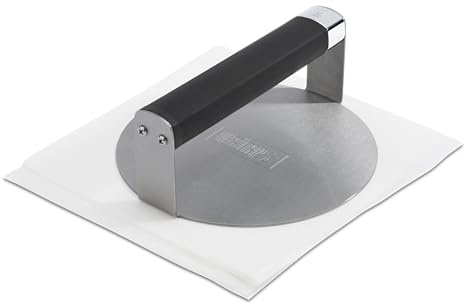 Weber Smashed Burger Press/robust & sturdy, with smooth surface, made of stainless steel, non-slip handle - silver (3400846)