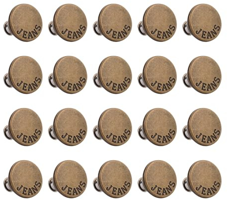 Zqxnt 20Pcs Rotondo Estensori Vita Jeans Stringenti Pulsante Regolabile Pantaloni Pulsante Per Jeans Vestito Metallo Vita Extender