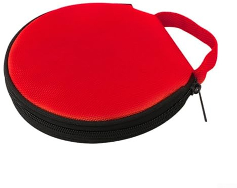 Sac en tissu Oxford 20 compartiments anti-rayures compact pour rangement de disques et porte-disques avec pochette de rangement en non-tissé (rouge)