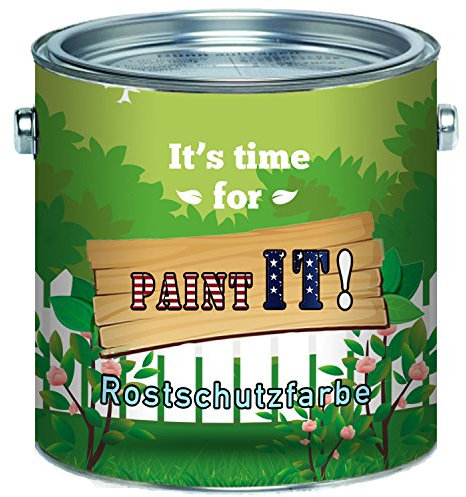 Paint IT! Rostschutzgrundierung langfrister Schutz vor Rost für Metall Grundierung in Hell-Grau und Rot-Braun besonders robuster Korrosionsschutz (Rotbraun, 2,5 L)