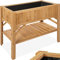 TecTake® Semenzaio a Letto Caldo per Aiuola Rialzata, Fioriera Rialzata da Esterno con Ripiano, Fioriera Legno, Orto Rialzato, Cassoni per Orti Rialzati, Marrone - 119x57x90cm