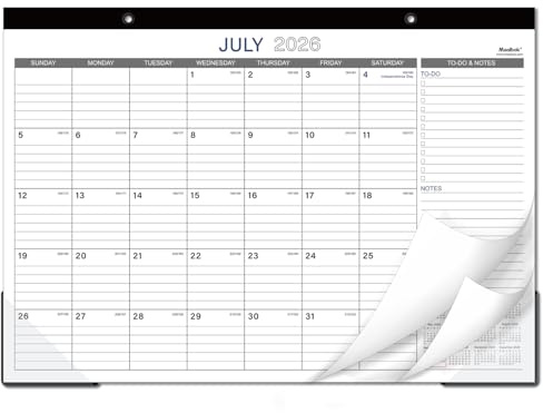 2026-2027 Desk Calendar - 17 x 12 Desk Calendar 2026-2027, JUL 2026 - DEC 2027, 18 Months Calendar, Desk Pad, Large Ruled Blocks, Premium Paper