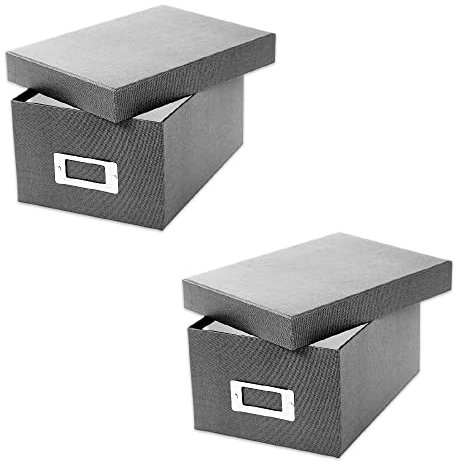 2x Goldbuch Fotobox Bella Vista bis 1400 Fotos 10x15 Foto Aufbewahrungsbox (anthrazit)