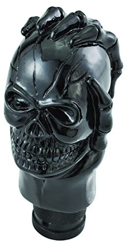 Temzzer Skull Resin Transmission Gear Shifter Lever Knob Heavy Shiny Vehicle Stick Handle for Most Manual Automotive Vehicles (Black)