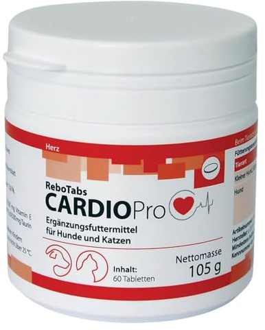 Rebopharm CARDIOPro 60 flikar | Hjärtfunktion för hundar och katter | Hagtorn taurin-karnitin