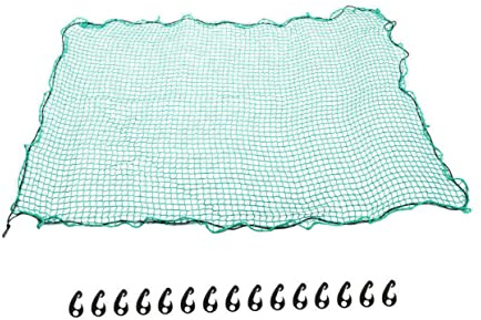 FAVOMOTO Heavy Duty Truck Bed Cargo Net Nylon Netting for Pickup and Trailer Hooks for Securing Cargo and Preventing Load Spills All Weather