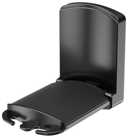 Lxoraziy Hopfällbar hörlurshållare, universal självhäftande stativ med silikon spelhörlurshållare för skrivbord, vägg, glas, metall (svart)