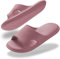 Misolin Zapatillas Mujer Hombre Chanclas Verano Super Suaves Sandalias Antideslizante Pantuflas Secado Baño Piscina Playa Comodas Unisex,Sonrojarse W7(37-38 EU)