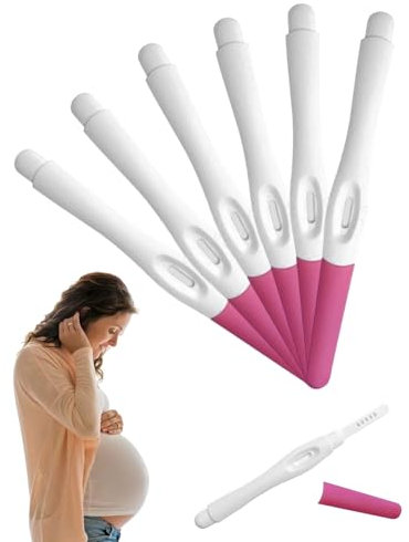 BPTRKOM 6 Test di Gravidanza Basic Care - Rilevazione Precoce 6 Giorni Prima del Ciclo - Alta Sensibilità 10mIU/ml - Risultati Chiari in 5 Minuti