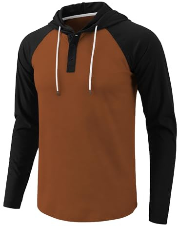 Dokotoo Men Men's Hooded T-shirts Cotton Fashion Athletic Hoodies Long Sleeve Spring Tops for Men, Dark Grey XL