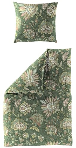 Bierbaum Bettwäsche Biber grün (4144-30) (1 x 80x80 + 1 x 135x200 cm)