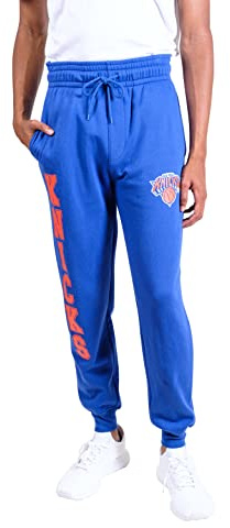 Ultra Game NBA Men's Super Soft Team Jogger Sweatpants, New York Knicks, Team Color, Small