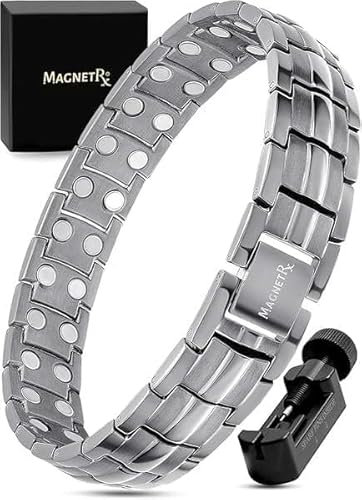 MagnetRX® Ultrastarkes Magnetarmband – Magnetbänder für Herren – Herrenarmband längenverstellbar mit Größenbestimmungswerkzeug (Rotguss)