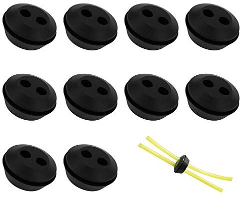 10 Pcs Joint de Tuyau d’Essence Bouchon de Tuyau de Carburant 2 Trous Œillet de Réservoir à Carburant Joint de Durite d'Essence de Tondeuse Accessoire pour Coupe-bordure Tronçonneuse