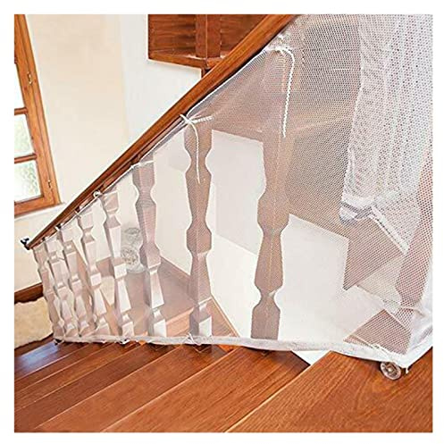 Child Safety Net Easy to Set Up Pet Cat Fence Protection Net Anti-Fall Nets for Balcony Windows and Stairs, White, with Mounting Tie (Size : 300x80cm)