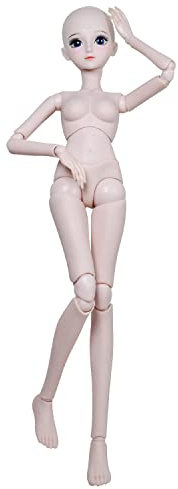 Proudoll 1/3 BJD docka Ashley 60 cm anpassad dockkropp, boll gemensamma SD-dockor, leder flytta PVC gör-det-själv-dockor