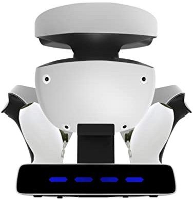 Charging Station Compatible with PSVR2 / PS5 Controller Charging Station, VR Headset Holder Storage Stand for PS VR2 Move Showcase VR Accessories