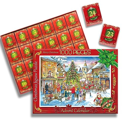 Advent calendar 2023, Jigsaw Puzzles for Adult Toys for Women Men 1000 Piece Jigsaw Puzzle Birthday Gifts for Her Thank You Gifts Friendship Gifts