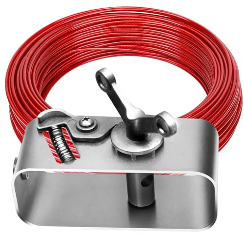 DIRAEEN Upgrade Drahtseilspanner für Schwimmbadplanen Ø 2 mm lang 40 m Drahtseil und Spannschloss zur Sicherung von Poolabdeckungen im Winter
