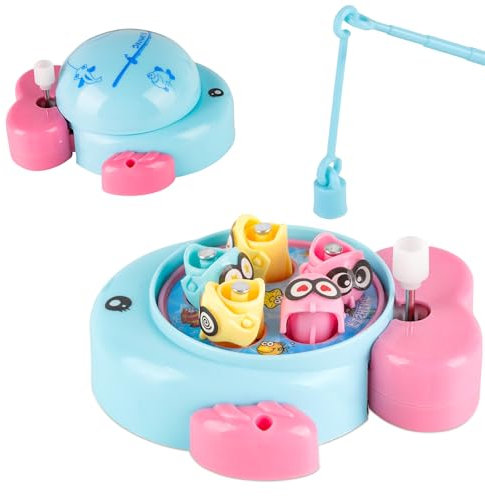 Lucywey Mini Angelspiel Angeln Spiel Aufziehspielzeug ab 3 Jahre, Kinderspiele Magnet Spielzeug Kinderspiele Junge Mädchen Geschenke