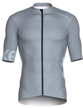 INBIKE tröja cykel män kort lätt och andas 4,5 cm halkskydd tyg sommar cykelkläder lila grå blå tillval XQ010, GRÅ, M